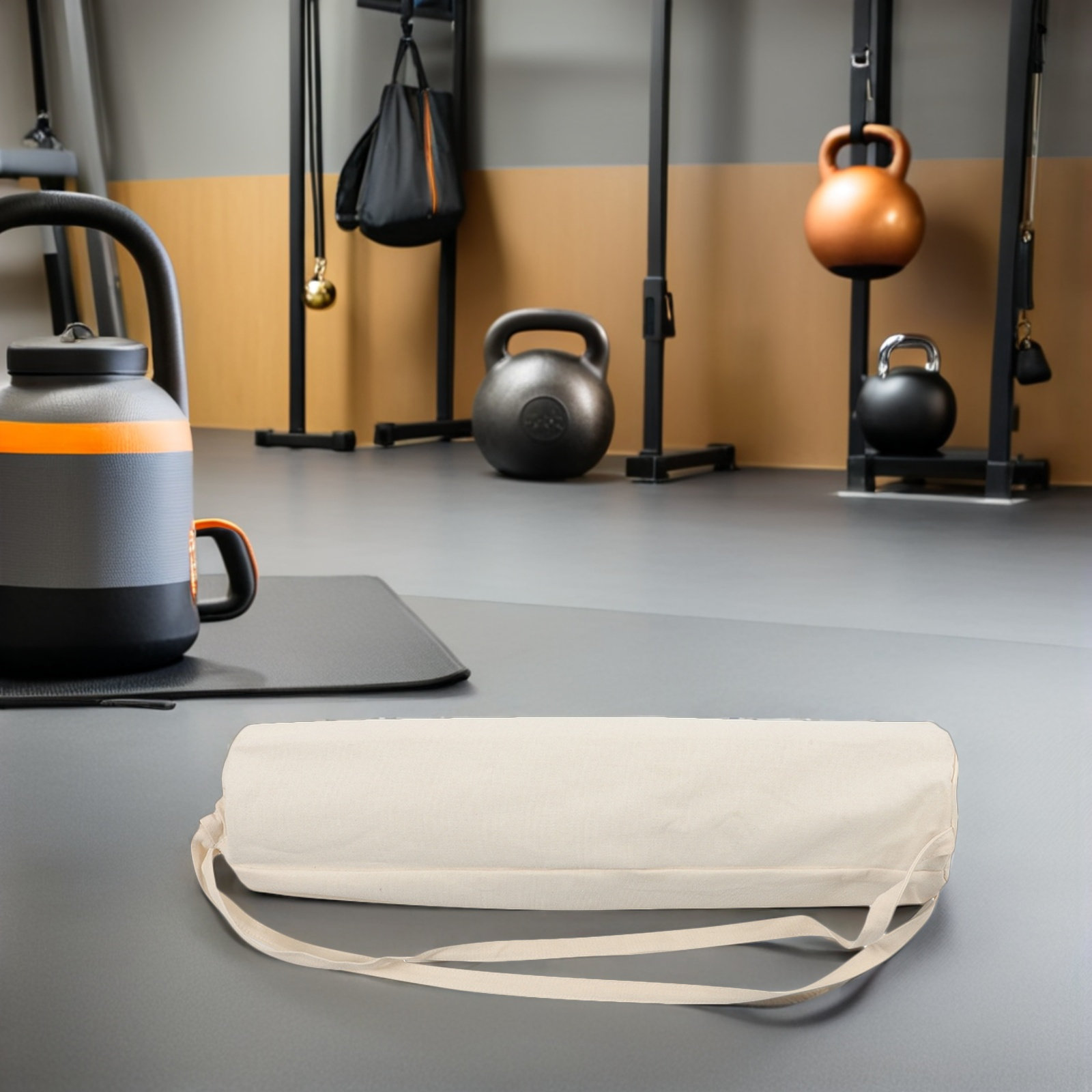 Yoga Of Fitness - ヨガマット収納バッグ。ドローストリング付きで軽量、折りたたみ可能。肩掛けストラップ付きで、ワークアウト、フィットネス、旅行、ジムでの使用に最適なアクセサリー収納ケース。