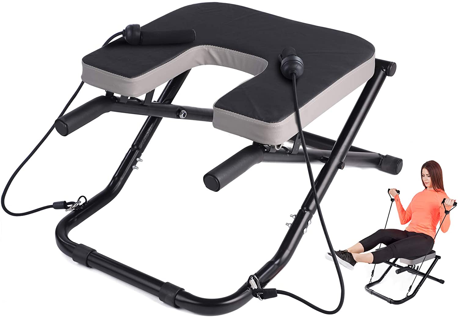 調整可能な折りたたみ式フィットネスヨガチェア。レジスタンスバ - Yoga Fitness Resistance Band のレビューと価格
