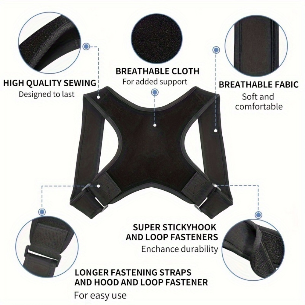 ユニセックス通気性背中姿勢矯正ベルト猫背防止座姿勢整形補助の - Posture Corrector Back のレビューと価格