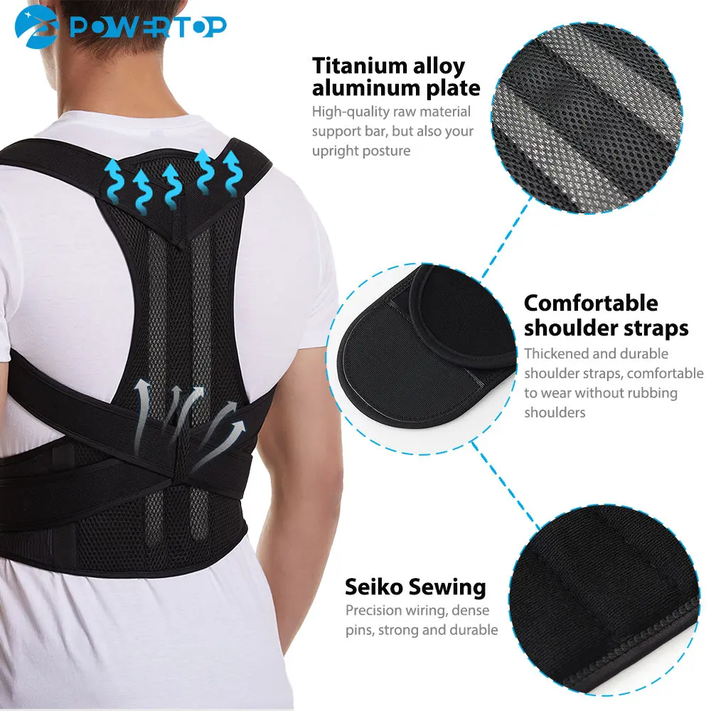 強化ランバーコラム姿勢補正ベスト、調整可能なバックサポートス - Posture Corrector Back のレビューと価格