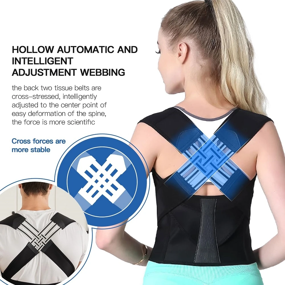 バックブレース姿勢矯正器 女性と男性用、肩矯正器 調節可能な - Posture Corrector Back のレビューと価格