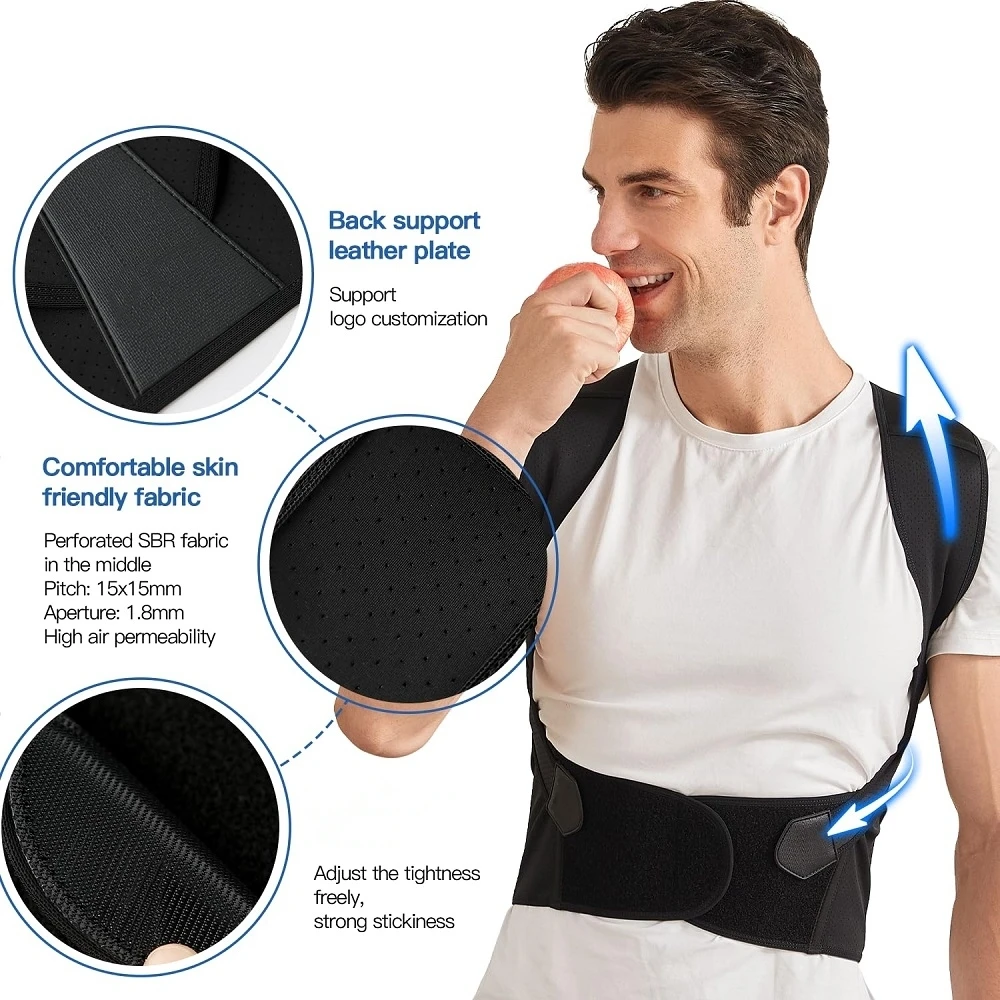 バックブレース姿勢矯正器 女性と男性用、肩矯正器 調節可能な - Posture Corrector Back のレビューと価格
