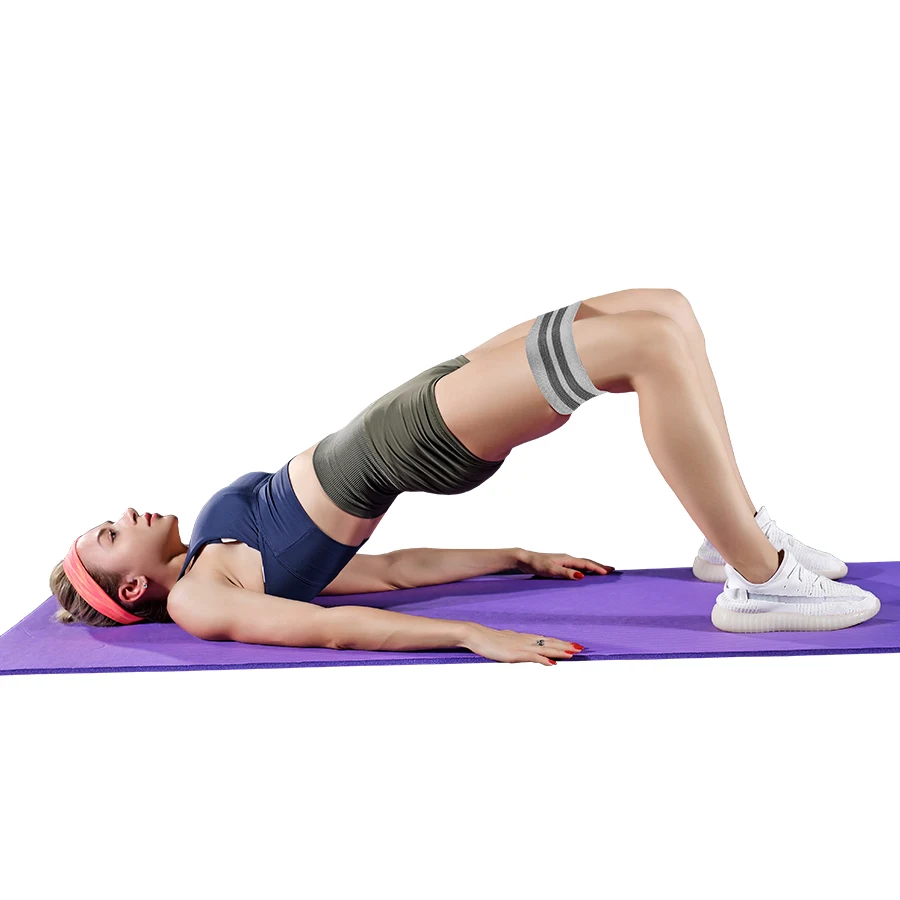 ファブリックレジスタンスヒップバンド、臀筋太もも用弾性ワーク - Yoga Fitness Resistance Band のレビューと価格